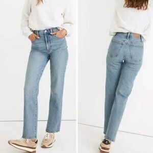 NEW Madewell The Tall Perfect Vintage Straight Jean in Hoye Wash, 33T